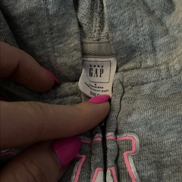 GAP Kids Gray Hoodie with Blue and Denim Shorts Set - Picture 2 of 4